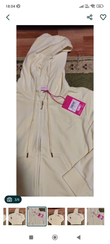 Hanorac Juicy Couture original marimea L cu eticheta pret magazin 600