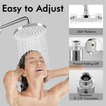 Cap dus tip ploaie universal baie jet uniform |WNK 277553 Argintiu