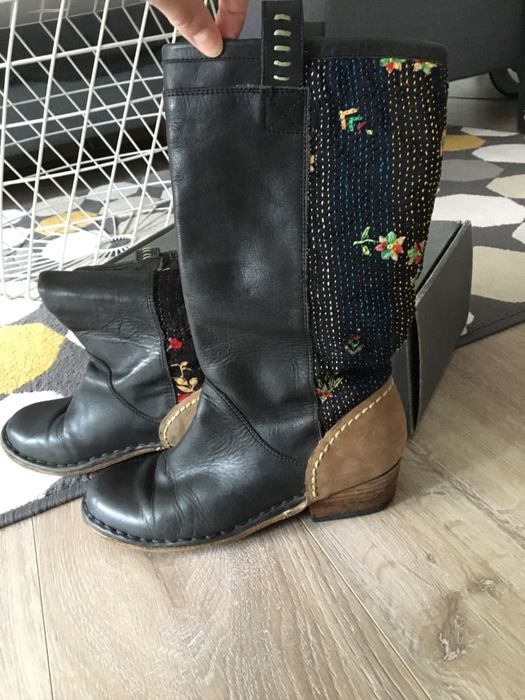 Cizme piele Terra Plana, negre, marimea 37