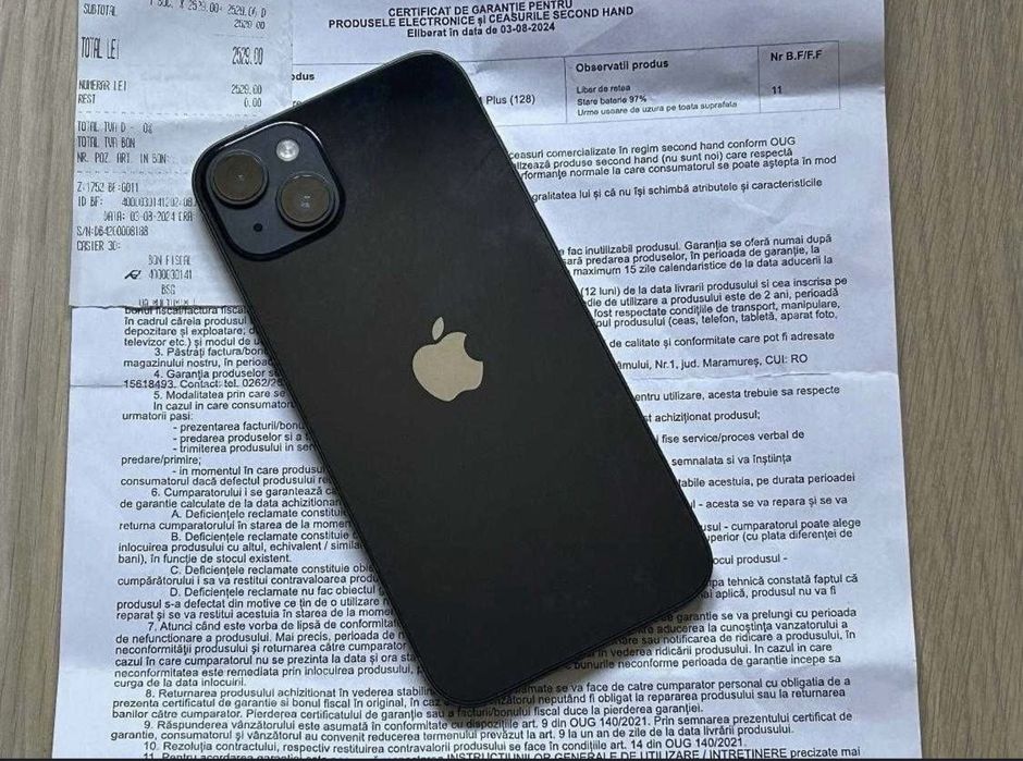 Iphone 14 Plus; Bateria 97%; Garantie