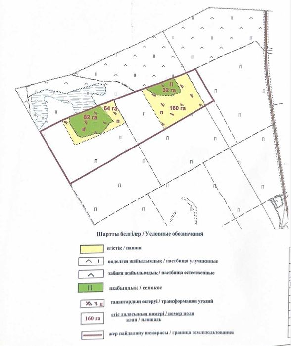 Продаётся сельхоз-участок 798 га в Акмолинской области