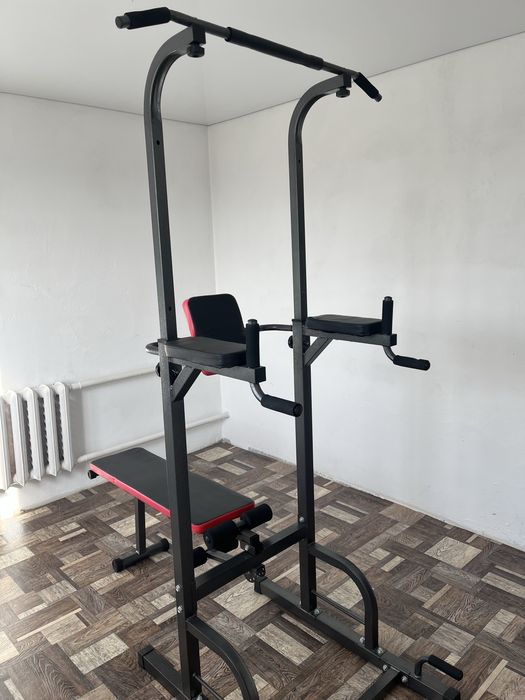 Турник многофукцинальный, напольный, 4 в 1, турник+брусья+пресс+скамья