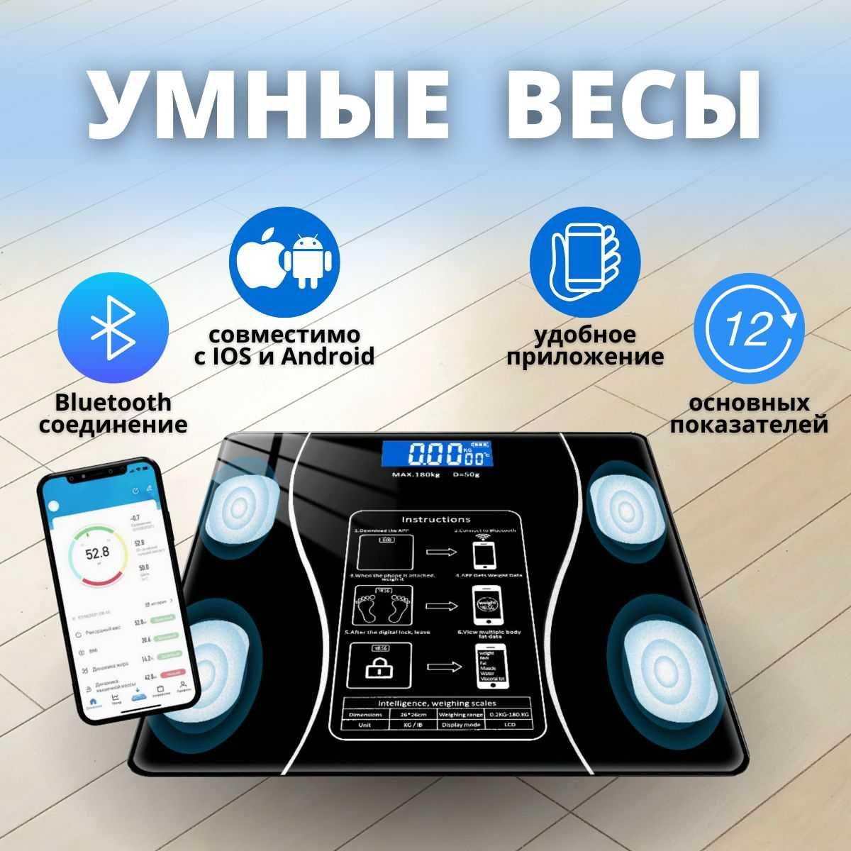 Умные весы Bluetooth весы