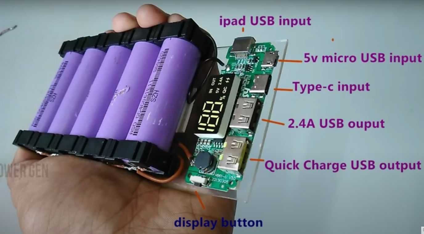 Modul powerbank baterie externa BMS li Ion 18650 1 A sau 2,4 A
