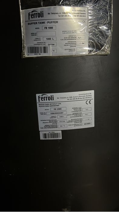 De vanzare Puffer 1000 litri