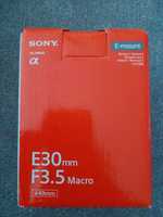 Obiectiv Sony E30 F3.5 Macro E-Mount SEL30M35 Nou