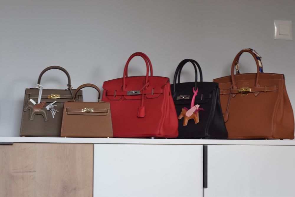 Чанти Hermes лична колекция от естествена кожа