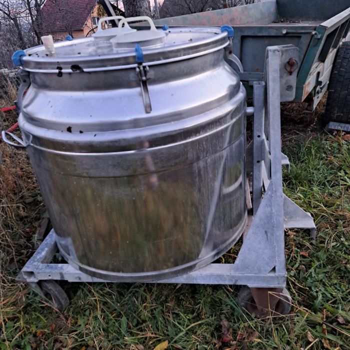 Tank racitor lapte 500 litri prindere pe 3 puncte cu roti