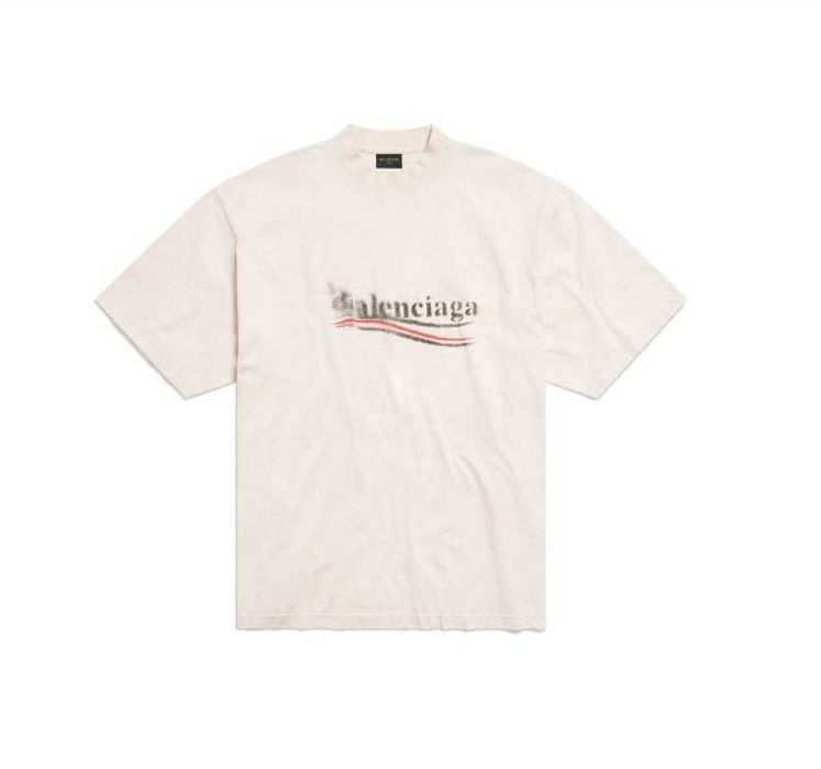 Мъжка Тениска Balenciaga oversized Бяла и Черна