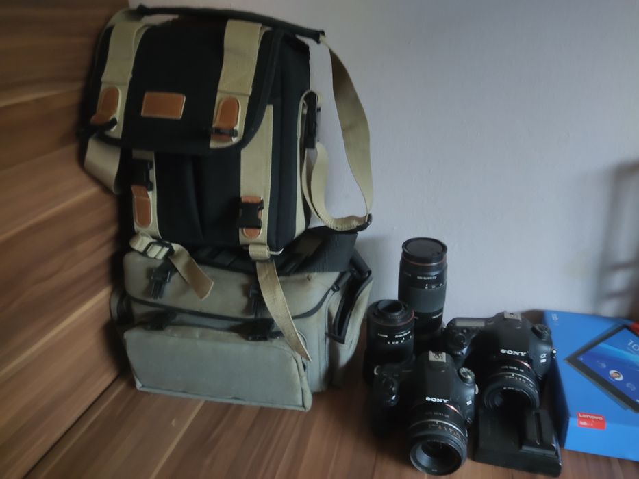 Camera Sony.obiective sony.geanta foto