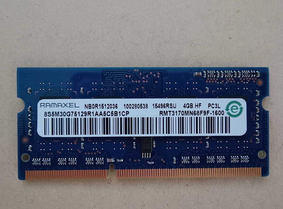 Memorie laptop RAMAXEL 4GB DDR3 1600 MHz PC3-12800. Impecabilă!