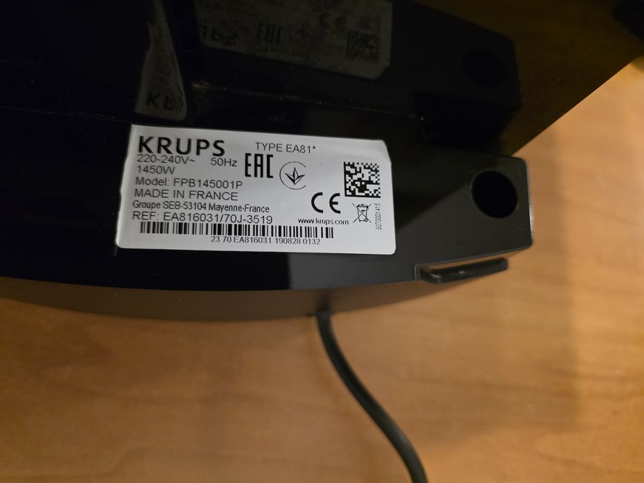 Espressor Automat Boabe Krups EA81 Model FPB145001P Display Selectie