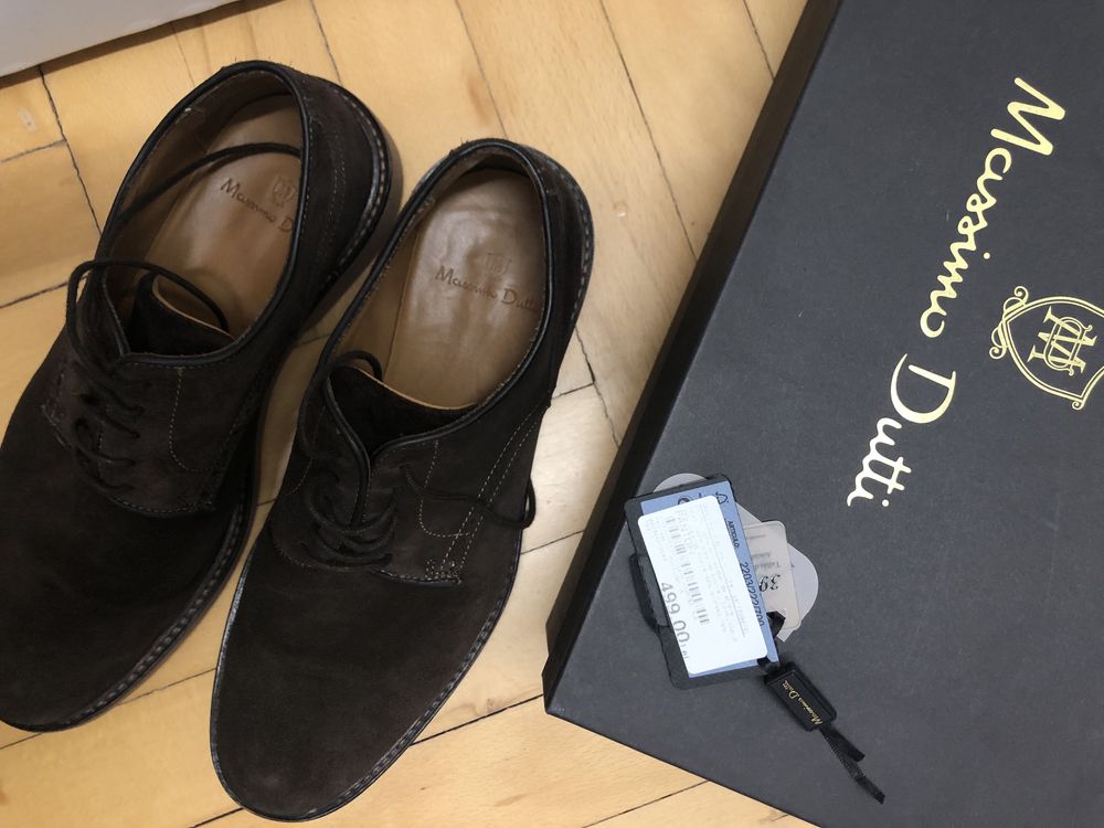 Pantofi barbați , Massimo Dutti, piele intoarsa