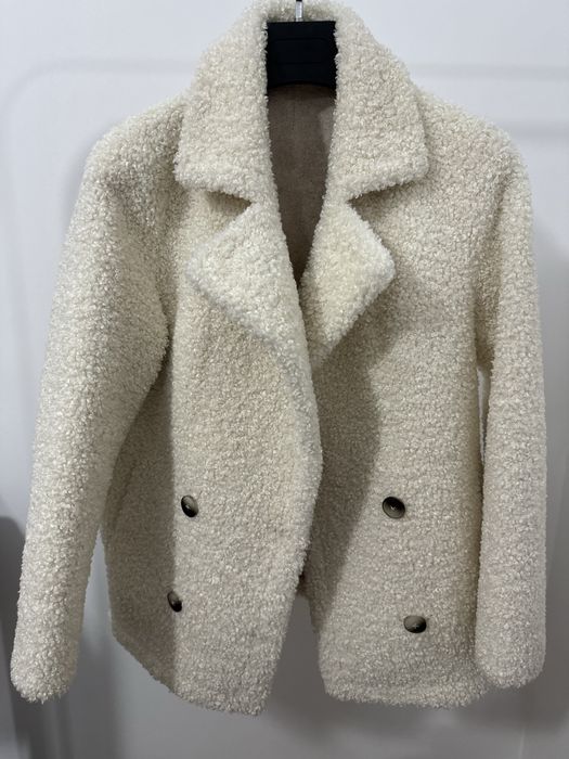 НОВАЯ/Белая эко - шуба Тедди