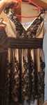 Rochie ocazie midi crem/negru