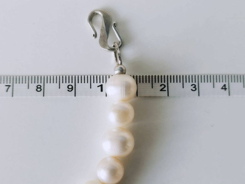 Vechi colier din argint 826 si ichizatoare 925, perle baroc, handmade