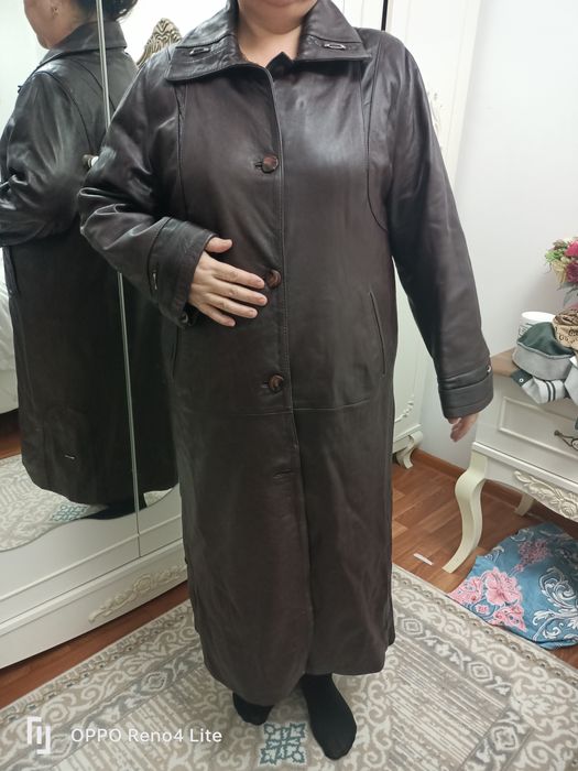 Плащ кожанный в хорошом состояни