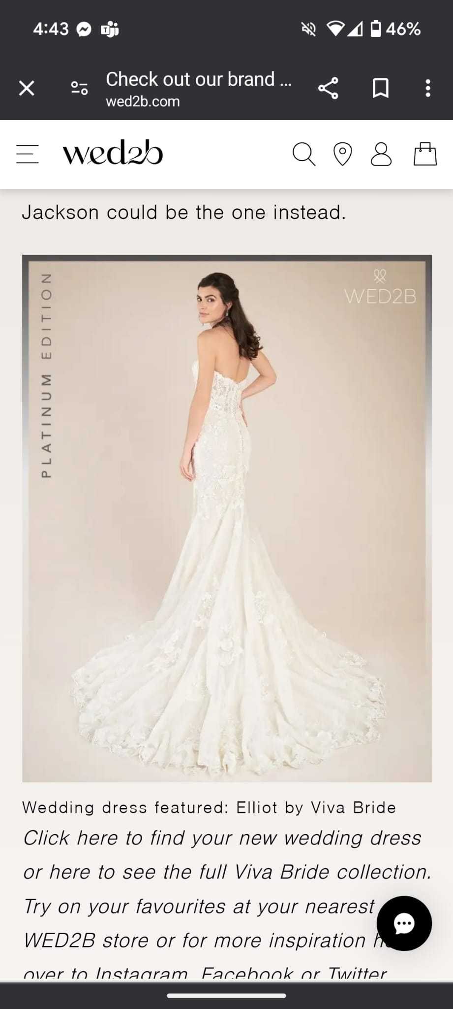 Wedding Dress WED2B - Platinum Edition -- Elliot by Viva Bride