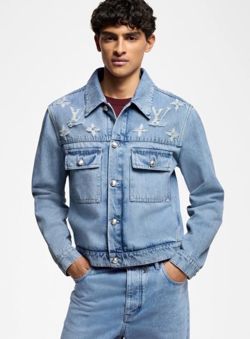 Compleu din denim Blugi si Geaca Louis Vuitton Monogram