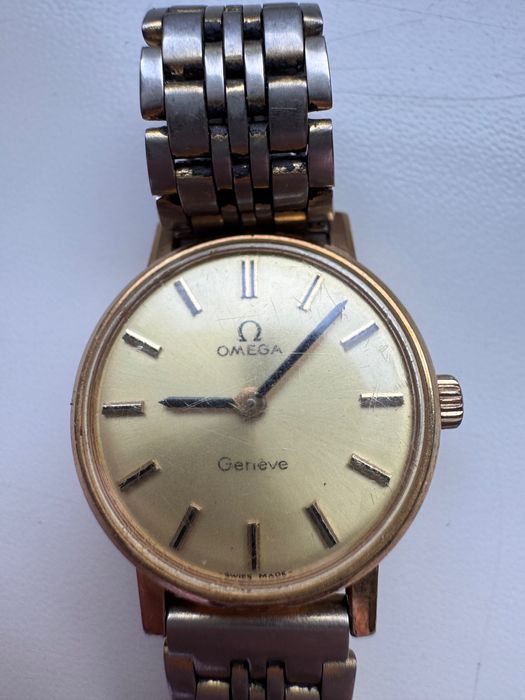 Ceas vintage Omega Geneve anii 70 placat cu aur