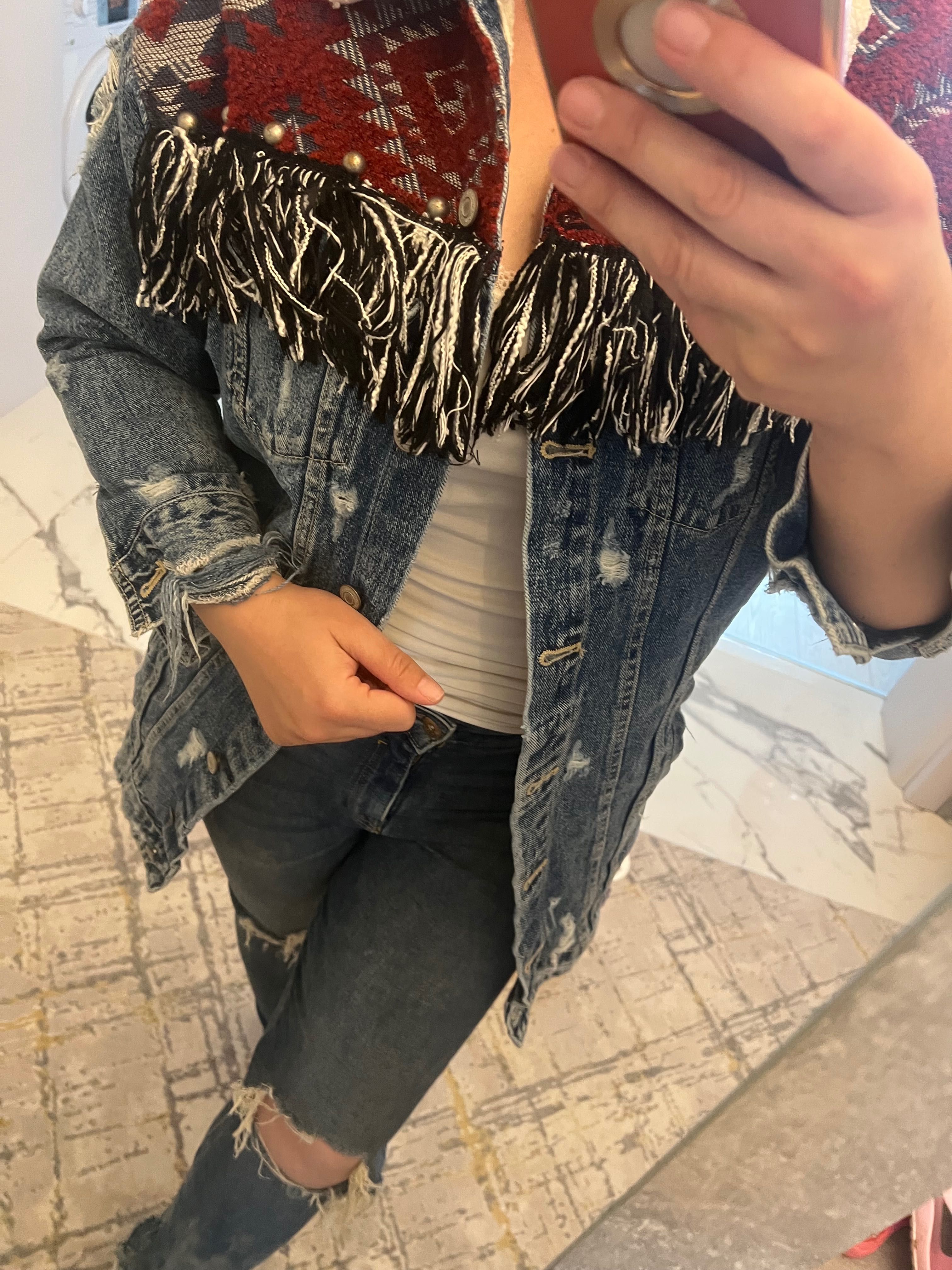 Zara Уникално дънково яке