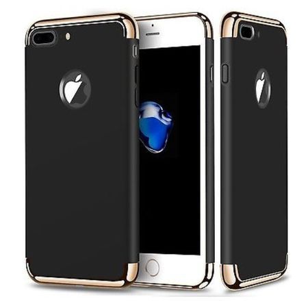 Husa pt Iphone 8 Plus ofera protectie 3in1 Ultrasubtire - Luxury Black