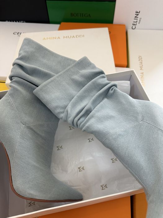 Amina Muaddi дамски дънкови ботуши New Season