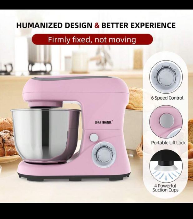 Mixer de bucătărie electric, 5L, cu cap înclinat 6+P