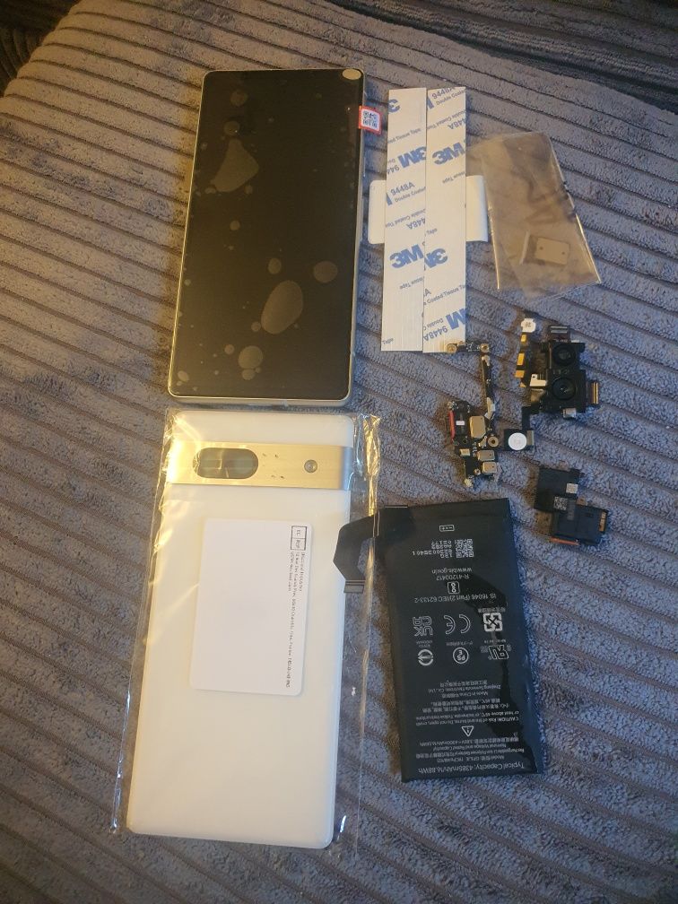 iPachet complet piese Google Pixel 7a – Display și capac noi, accesori