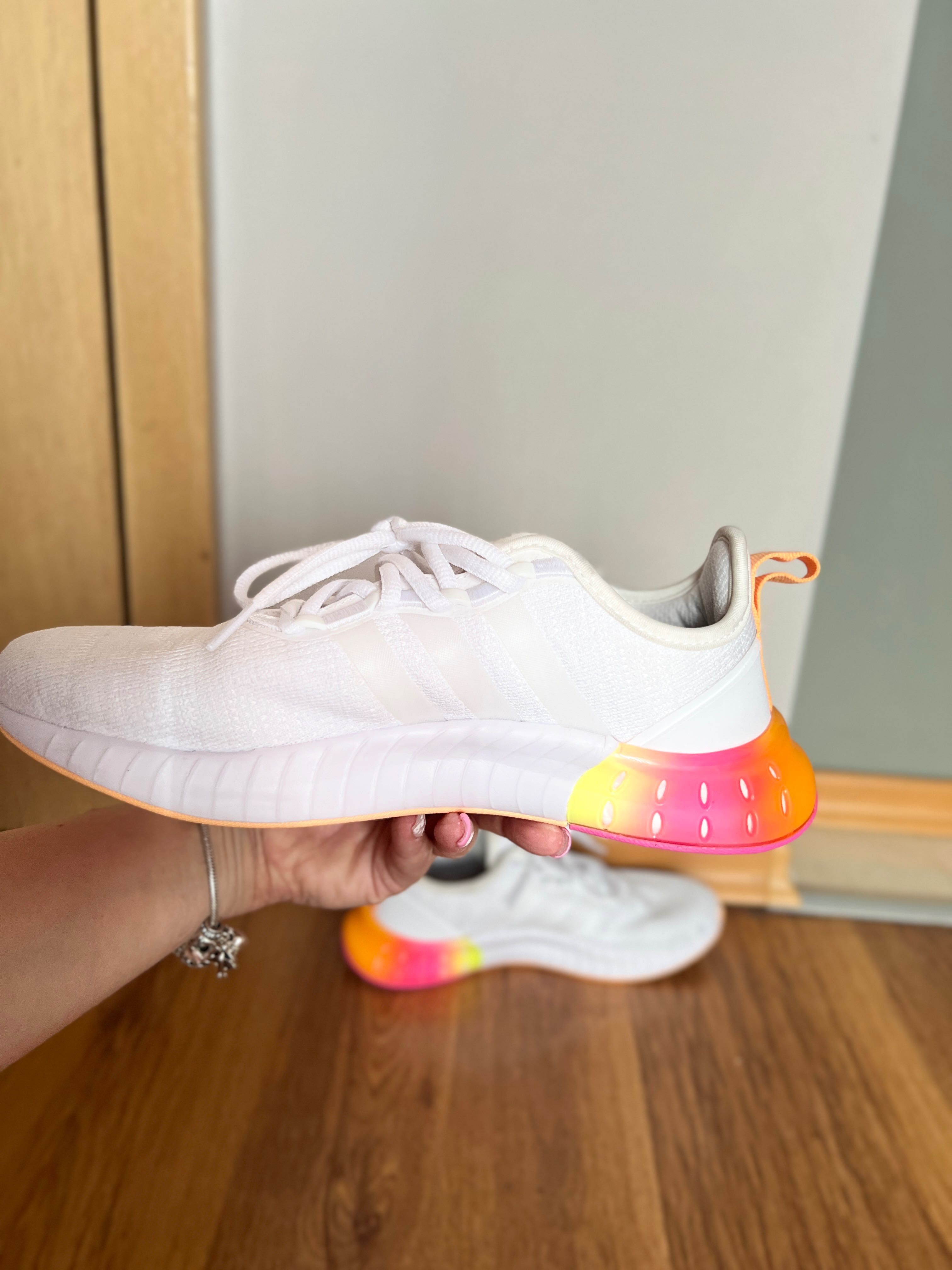 Adidas Kaptir Super Cloud White/Cloud White/Acid Orange