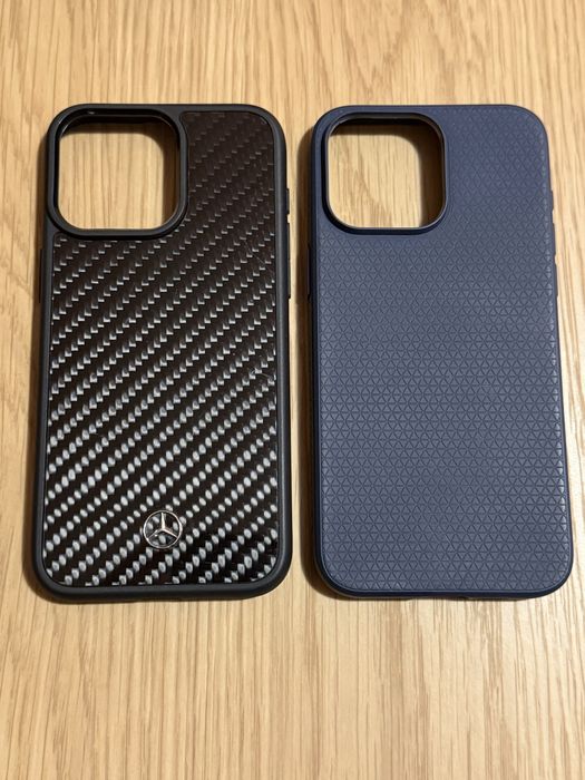 Карбонов кейс Mercedes iPhone 15 Pro Max Spigen