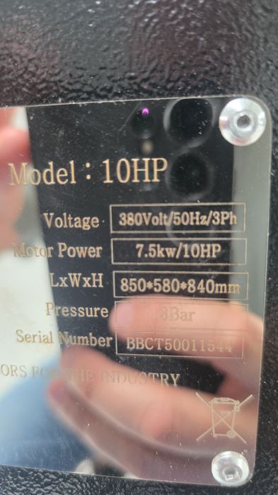 Compresor Cu surub Nou 7,5 kw, COMPRESOARE si, generatoare TCM