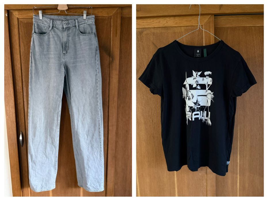 G Star Tedie прави дънки висока талия и тениска