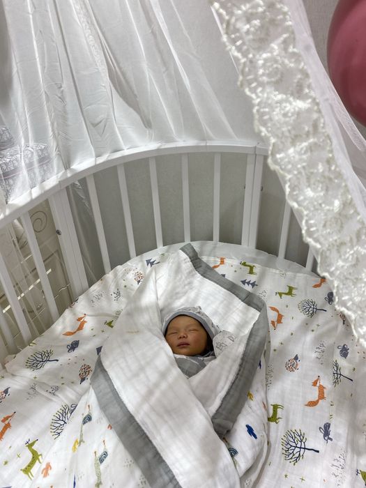 Белый детский манеж