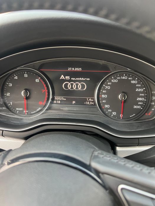 Audi A5 quattro, hibrid, 2019, avariat, AVARIATE