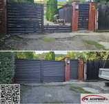 Modele poarta - modele gard - gard jaluzea dublu vopsit - montaj gard