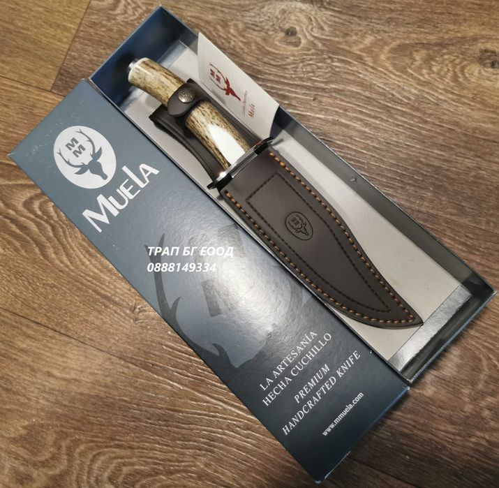 Ловен Нож GRED-17 Муела Испания Muela Ест. Кожа Еленов Рог Loven Noj