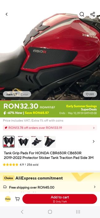 Accesorii Honda CBR/CB 650R 2024-2025