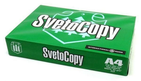 Бумага "Svetocopy", А4,80 гр/м2, 500 листов в пачке