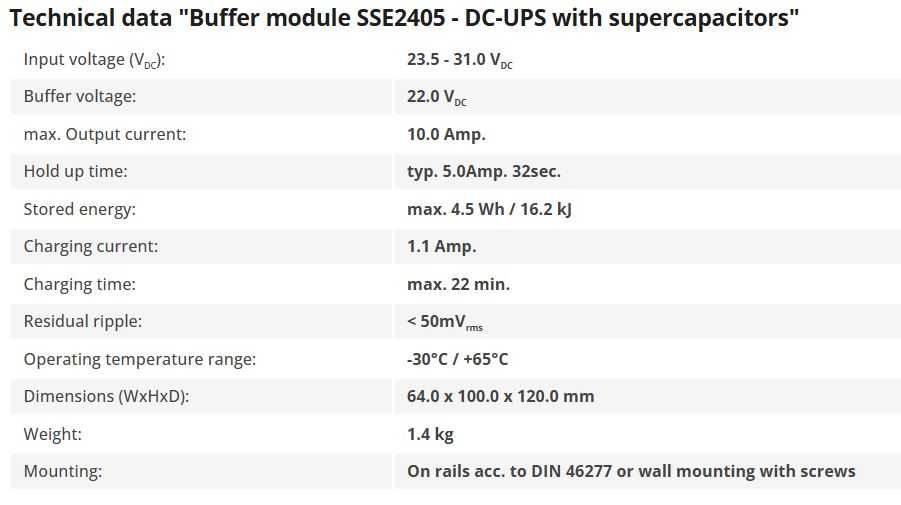 DC UPS FEAS SSE2405 (буферный модуль)