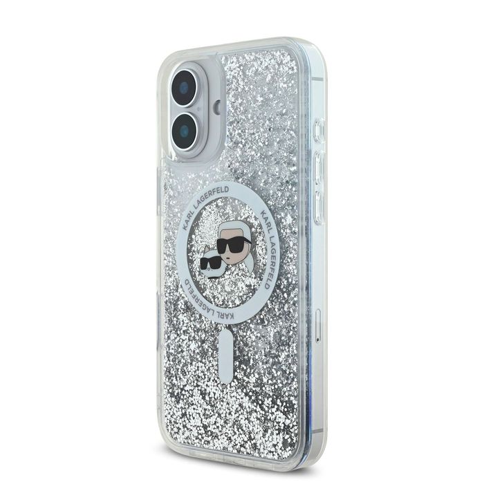 Калъф Karl Lagerfeld Liquid Glitter MagSafe iPhone 16/Pro/Pro Max