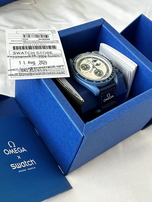 Ceas Omega x Swatch Mission to the super blue moonphase