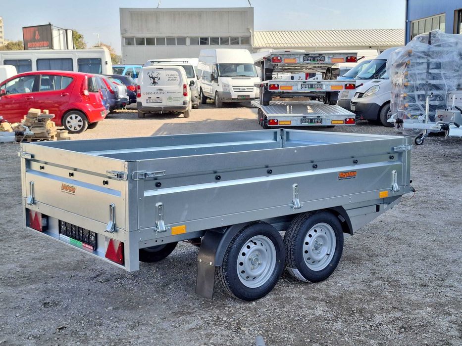 НОВО ремарке 750кг СЪС СПИРАЧКИ Neptun Nordica N07-263 2KPS