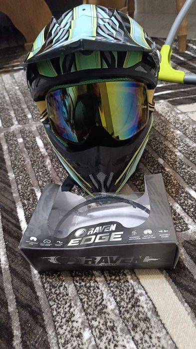 Casca motocros si ochelari