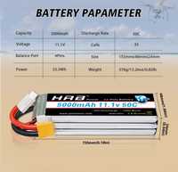 Acumulator HRB 3s Lipo Battery 11.1v 50C