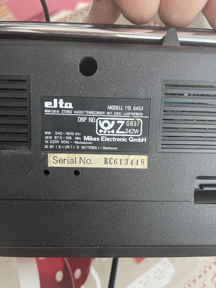 Винтажная магнитола Elta Model:6453