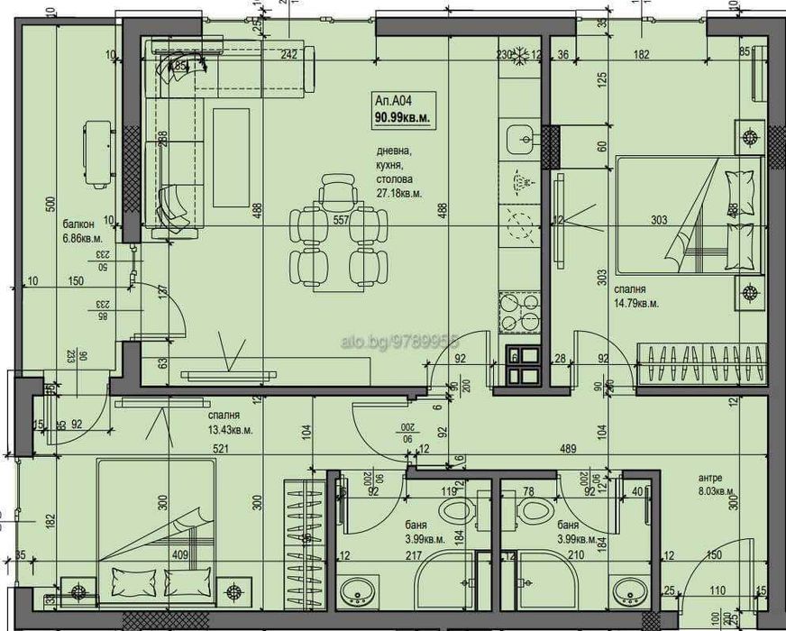 Продава се Тристаен апартамент в Пловдив, Христо Смирненски - 110 кв.м за 1237 €/кв.м - Снимка #1
