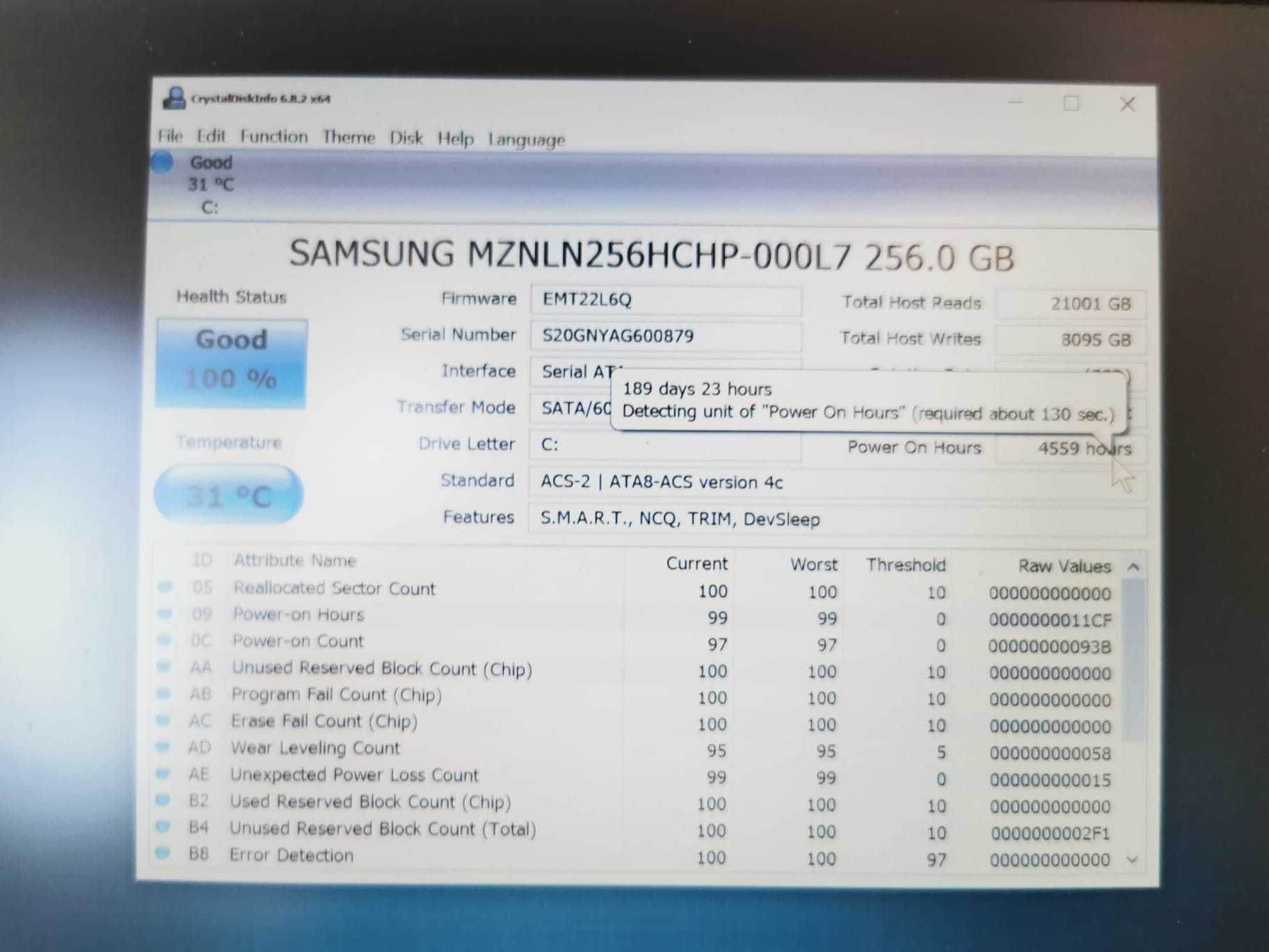 SSD samsung de 256 gb ,slot m.2 sau nvme , pentru laptop sau Pc
