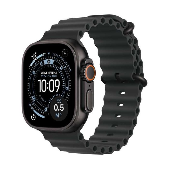 НОВ Apple Watch Ultra 3 49mm Black Ti Black Ocean Band Смарт часовник