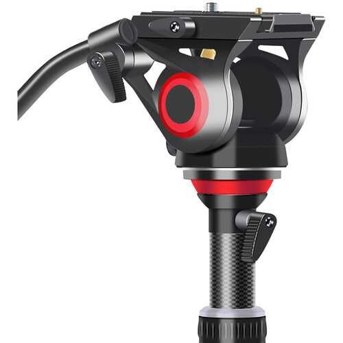 Trepied video Miliboo MTT501CF fibra de carbon Kit cu cap video fluid